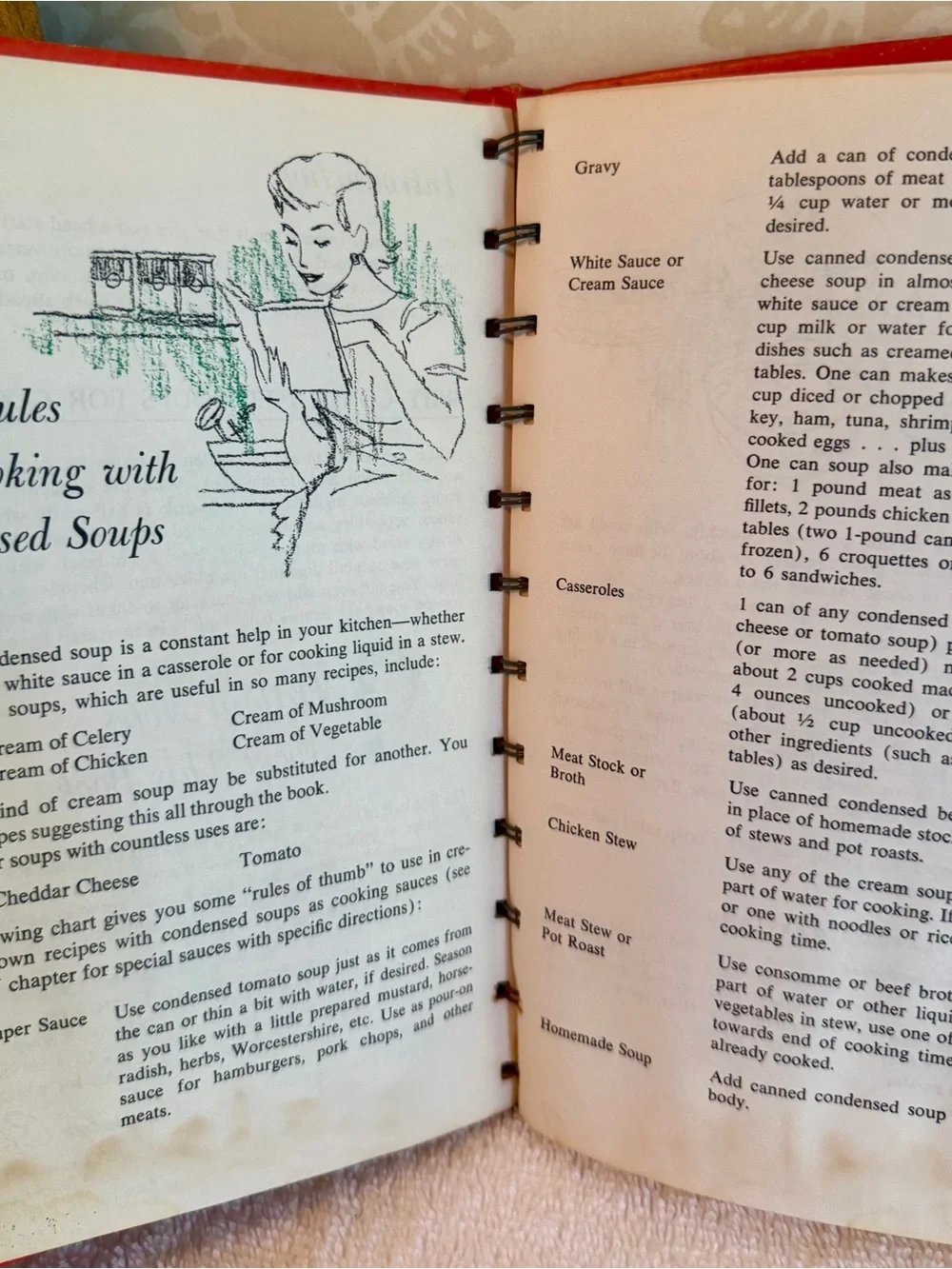 Vintage 1968 Campbell’s Cooking With Soup Cookbook – 608 Recipes Spiral Bound